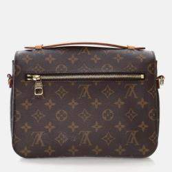 Pre Owned Louis Vuitton Pochette Metis Brown Monogram Coated Canvas Shoulder Bag