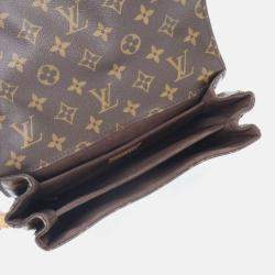 Pre Owned Louis Vuitton Pochette Metis Brown Monogram Coated Canvas Shoulder Bag