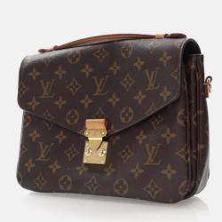Pre Owned Louis Vuitton Pochette Metis Brown Monogram Coated Canvas Shoulder Bag