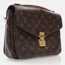 Pre Owned Louis Vuitton Pochette Metis Brown Monogram Coated Canvas Shoulder Bag