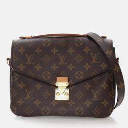 Pre Owned Louis Vuitton Pochette Metis Brown Monogram Coated Canvas Shoulder Bag
