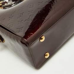 Pre Owned Louis Vuitton Amarante Monogram Vernis Melrose Avenue Bag