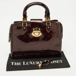 Pre Owned Louis Vuitton Amarante Monogram Vernis Melrose Avenue Bag