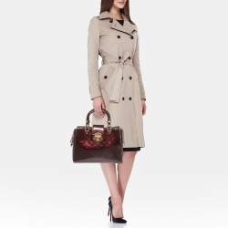 Pre Owned Louis Vuitton Amarante Monogram Vernis Melrose Avenue Bag