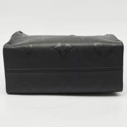 Pre Owned Louis Vuitton Black Monogram Empreinte Leather Onthego GM Bag