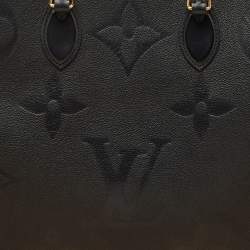 Pre Owned Louis Vuitton Black Monogram Empreinte Leather Onthego GM Bag