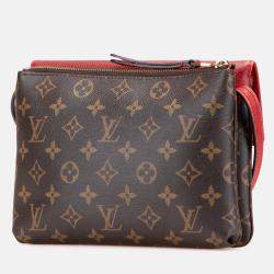 Pre Owned Louis Vuitton Red Monogram Twice