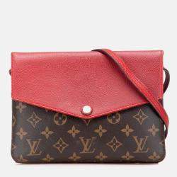 Pre Owned Louis Vuitton Red Monogram Twice