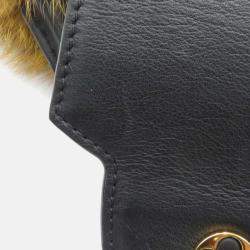 Pre Owned Louis Vuitton Capucines Multicolor Noir Red Leather Fur Top Handle Bag
