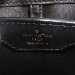 Pre Owned Louis Vuitton Capucines Multicolor Noir Red Leather Fur Top Handle Bag