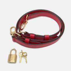 Pre Owned Louis Vuitton Speedy Bandouliere 30 Blue Red Monogram Denim Boston Bag