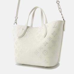 Pre Owned Louis Vuitton Blossom PM White Monogram Mahina Leather Shoulder Bag