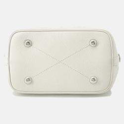 Pre Owned Louis Vuitton Blossom PM White Monogram Mahina Leather Shoulder Bag