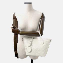Pre Owned Louis Vuitton Blossom PM White Monogram Mahina Leather Shoulder Bag