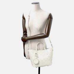Pre Owned Louis Vuitton Blossom PM White Monogram Mahina Leather Shoulder Bag