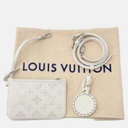 Pre Owned Louis Vuitton Blossom PM White Monogram Mahina Leather Shoulder Bag