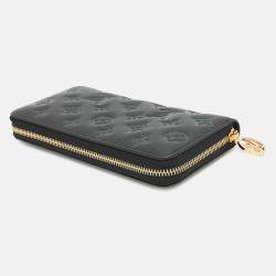Pre Owned Louis Vuitton Zippy Noir Monogram Lambskin Wallet
