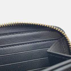 Pre Owned Louis Vuitton Zippy Noir Monogram Lambskin Wallet