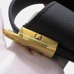 Pre Owned Louis Vuitton Lowkey Hobo PM Noir Calf Leather Bag