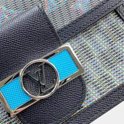 Pre Owned Louis Vuitton Dauphine Mini Navy Multicolor Leather Bag