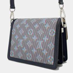 Pre Owned Louis Vuitton Dauphine Mini Navy Multicolor Leather Bag