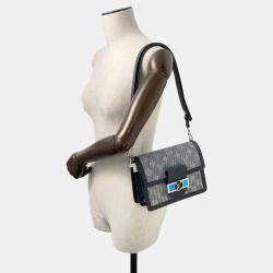 Pre Owned Louis Vuitton Dauphine Mini Navy Multicolor Leather Bag