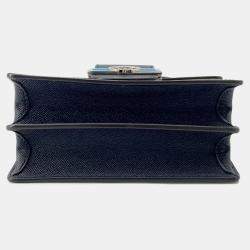 Pre Owned Louis Vuitton Dauphine Mini Navy Multicolor Leather Bag