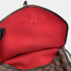 Pre Owned Louis Vuitton Saumur SPO 30 Red Damier Ebene Canvas Bag
