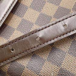 Pre Owned Louis Vuitton Saumur SPO 30 Red Damier Ebene Canvas Bag