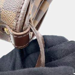 Pre Owned Louis Vuitton Saumur SPO 30 Red Damier Ebene Canvas Bag