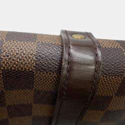 Pre Owned Louis Vuitton Saumur SPO 30 Red Damier Ebene Canvas Bag