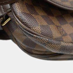 Pre Owned Louis Vuitton Saumur SPO 30 Red Damier Ebene Canvas Bag