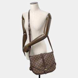 Pre Owned Louis Vuitton Saumur SPO 30 Red Damier Ebene Canvas Bag