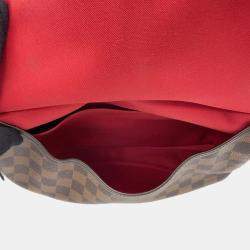 Pre Owned Louis Vuitton Saumur SPO 30 Red Damier Ebene Canvas Bag