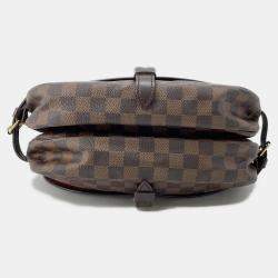 Pre Owned Louis Vuitton Saumur SPO 30 Red Damier Ebene Canvas Bag