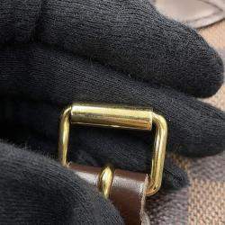 Pre Owned Louis Vuitton Saumur SPO 30 Red Damier Ebene Canvas Bag