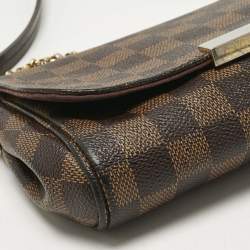 Pre Owned Louis Vuitton Damier Ebene Canvas Favorite PM Bag