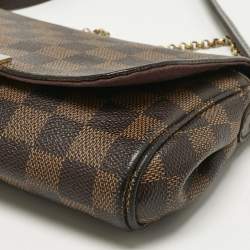Pre Owned Louis Vuitton Damier Ebene Canvas Favorite PM Bag