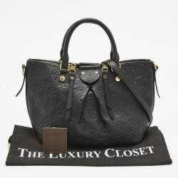 Pre Owned Louis Vuitton Black Monogram Empreinte Leather Mazarine PM Bag