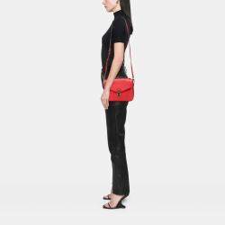 Pre Owned Louis Vuitton Red Monogram Empreinte Pochette Metis