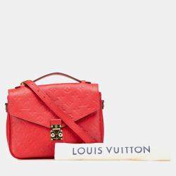 Pre Owned Louis Vuitton Red Monogram Empreinte Pochette Metis
