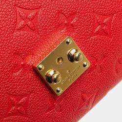 Pre Owned Louis Vuitton Red Monogram Empreinte Pochette Metis