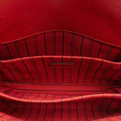 Pre Owned Louis Vuitton Red Monogram Empreinte Pochette Metis