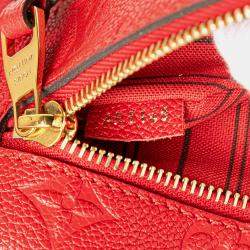 Pre Owned Louis Vuitton Red Monogram Empreinte Pochette Metis