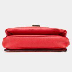 Pre Owned Louis Vuitton Red Monogram Empreinte Pochette Metis