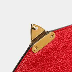 Pre Owned Louis Vuitton Red Monogram Empreinte Pochette Metis