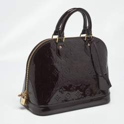 Pre Owned Louis Vuitton Amarante Monogram Vernis Alma PM Bag w/ Wallet