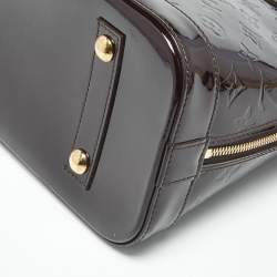 Pre Owned Louis Vuitton Amarante Monogram Vernis Alma PM Bag w/ Wallet