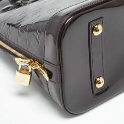 Pre Owned Louis Vuitton Amarante Monogram Vernis Alma PM Bag w/ Wallet