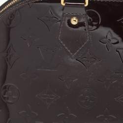 Pre Owned Louis Vuitton Amarante Monogram Vernis Alma PM Bag w/ Wallet